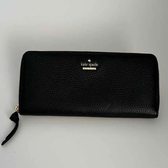 Kate Spade Black Pebble Leather Wallet - Picture 1 of 6